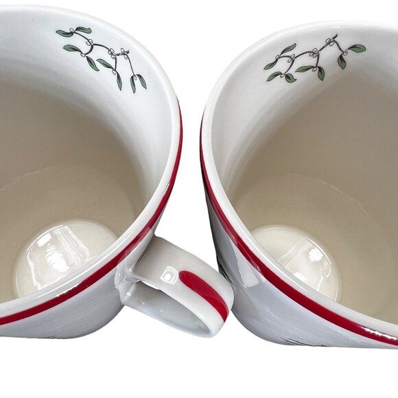 Spode Christmas Tree Red Trim Handle Mug 14 oz Holiday Original Box Lot of 2 NEW - Picture 6 of 13